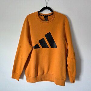 Adidas pullover crewneck sweater in yellow - size XL